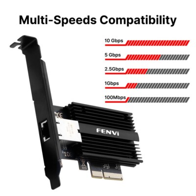 FENVi 10G Base-T PCI-e Network Card AQC113 NIC LAN Controller Ethernet Adapter