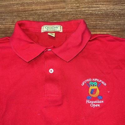 Vintage United Airlines Hawaiian Open Golf Tournament S Shirt Polo 