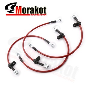 96-00 Honda Civic EK Front Rear Stainless Steel Braided Oil Brake Line