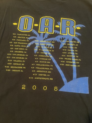 O.A.R. 2005 Tour Tee SS Black Front & Back Print Size Medium - Picture 3 of 7