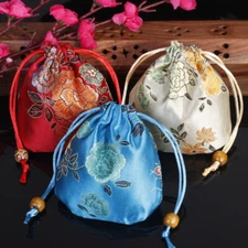 1pc Jewelry Storage Pouch Vintage Drawstring Sachet Gift Bags New Year Favours