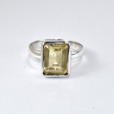 Elite Yellow Topaz 925 Sterling Silver Ring Top Quality Handmade At Sale Price