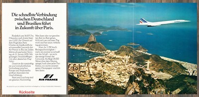 Air France - Concorde - Reklame Werbeanzeige Original-Werbung 1975 (2)