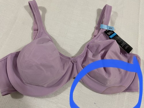 Reggiseno a figura intera Bali Passione per il comfort ferretto 3383 rosa reverie tg.42C - Foto 9 di 12