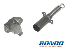 Pollak 7 way Round semi truck Light Plug B0TH SIDES! 7 round pin 11-702 11-721