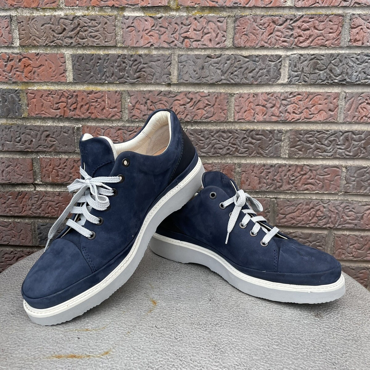 Samuel Hubbard Dress Fast Blue Leather‎ Dress Shoes / Men\'s Size 9 Samuel Hubbard Dress Fast Sneakers Navy Nubuck Suede Casual  main image 4