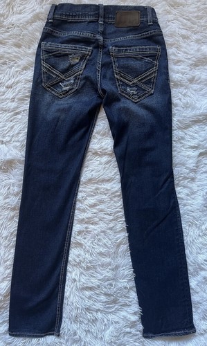 Boys Distressed Skinny Mid-Rise Jeans - art class Dark Wash 16 NWT - Picture 2 of 3
