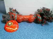 Diamond Visions #6 Dog Toy, 9" Rope with Rubber Bone, FREE SHIPPING 