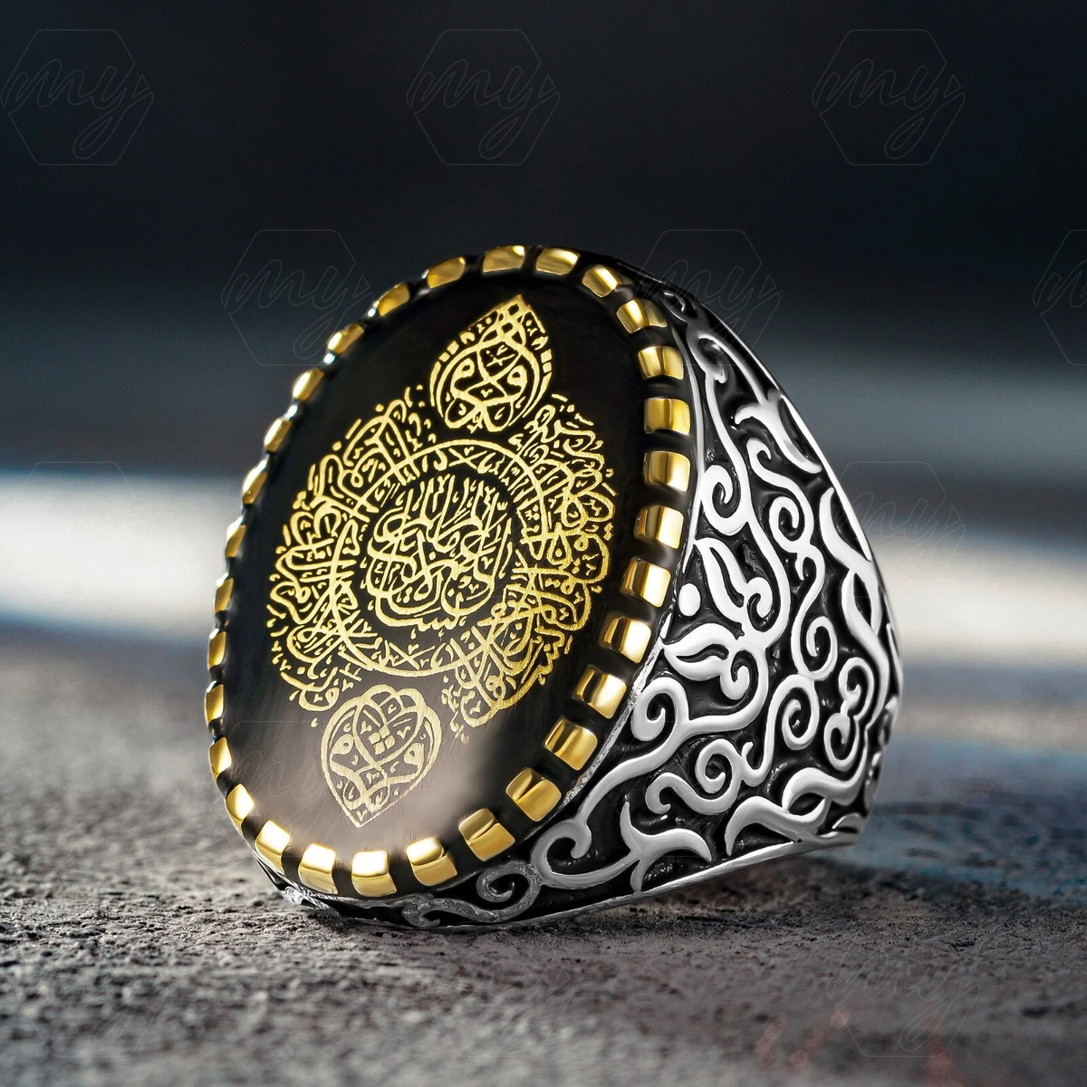 Muslim Islamic ARABIC MEN/WOMEN'S RING Titanium Steel US-Size 6-13 8MM –  Arabian Shopping Zone