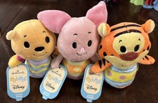 Disney Hallmark Itty Bitty Easter Tigger, Piglet,  Pooh 4.5  Plush