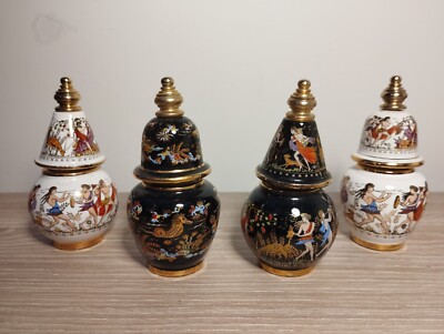 4er Set Parfum Flakons Pallini Attiki Venus Griechenland Keramik 