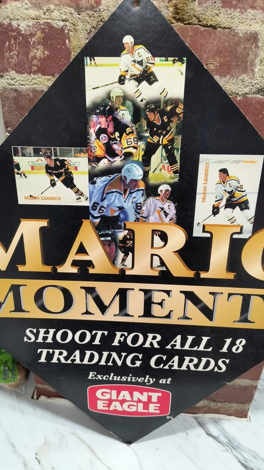 Raro 1993 Mario Lemieux Águia Gigante Exibição de Loja Original Pittsburgh Penguins - Imagem 4 de 4