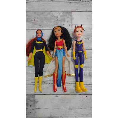 DC Super Friends Wonder Woman/BatGirl & Bat Girl Barbie! 3 Dolls