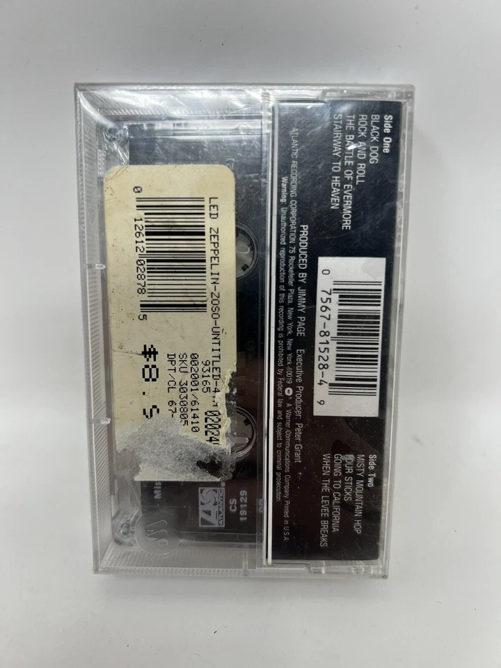 Led Zeppelin IV ZoSo Symbols Cassette Tape Atlantic NEW Factory Sealed - Image 2 of 4