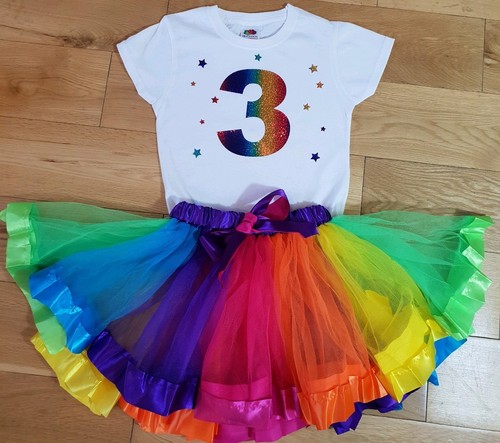 Birthday Party Outfit Dress Rainbow 