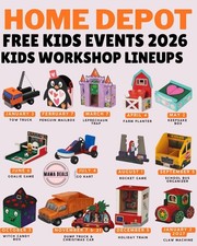 Lot of Four Home Depot Kids Workshop Craft Kits With Pins For Jarna