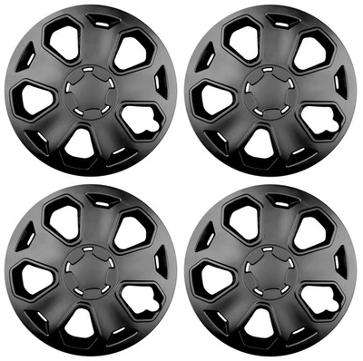 4x13" Wheel trims fit Horse Trailer Box with 13 inch wheels - black - Image 1 of 4