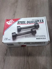 Vintage Machined DP 5 Pound Dumbbells Pair-Brand New- Made In The USA!!!!