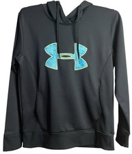 Under Armour Womens M Pullover Hoodie Sweatshirt Pkts Tye Dye Embroidered Unisex