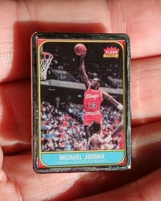 Michael Jordan Chicago Bulls Dunk Rookie UNC MVP GOAT Enamel Lapel Pin