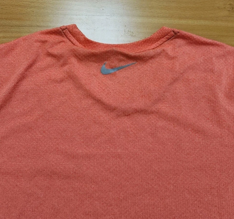 Camisa Nike Dri-Fit Performance Talla Pequeña Naranja Brezo Atlética Correr Entrenamiento Foto 4 de 4