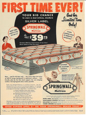 1955 SIMMONS Mattress Bed Springwall Vintage Magazine Print Advertising