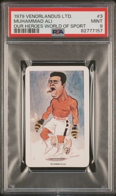 1979 Venorlandus Ltd. Our Heroes World OF Sport #3 Muhammad Ali PSA 9 Mint GOAT