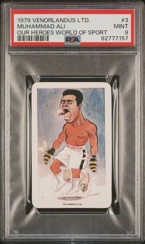1979 Venorlandus Ltd. Our Heroes World OF Sport #3 Muhammad Ali PSA 9 Mint GOAT