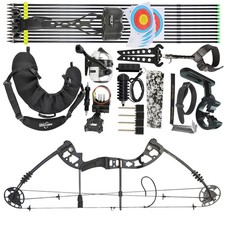 Tiro con l'arco composto arco frecce set 30-55 libbre regolabile caccia tiro principianti