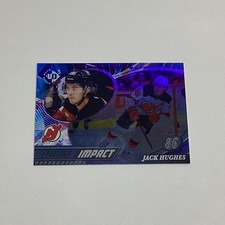 Jack Hughes New Jersey Devils 2023 UD3 Future Impact Purple Parallel #UD3-3
