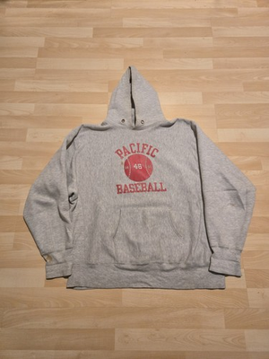 #ad #ad 1980s Vtg CHAMPION REVERSE WEAVE Hoodie sweat Sz XL Pacific University Baseball $299.99