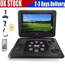 Portable DVD Player CD TV 16:9 LCD Large Swivel Screen AV Rechargeable Remote UK