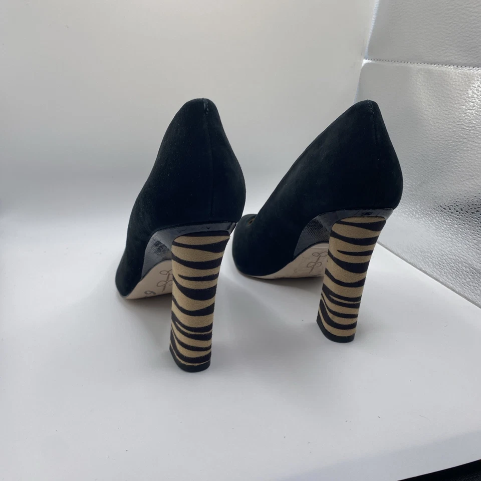 Zapatos de salón Jessica Simpson de gamuza negra con tacón ancho - talla 8M Foto 3 de 4