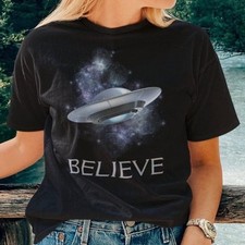Listing image for UFO TShirt Alien Abduction tshirt Flying Saucer Alien Disclosure Shirt Funny Are