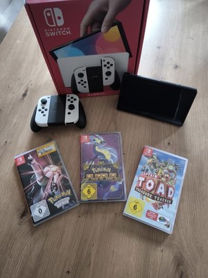 Nintendo Switch OLED-Modell HEG-001 64GB Handheld-Spielekonsole - Weiß