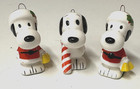 Set of 3 Vintage Snoopy Peanuts Christmas Ornaments United Features Syndicate!!! — photo 1