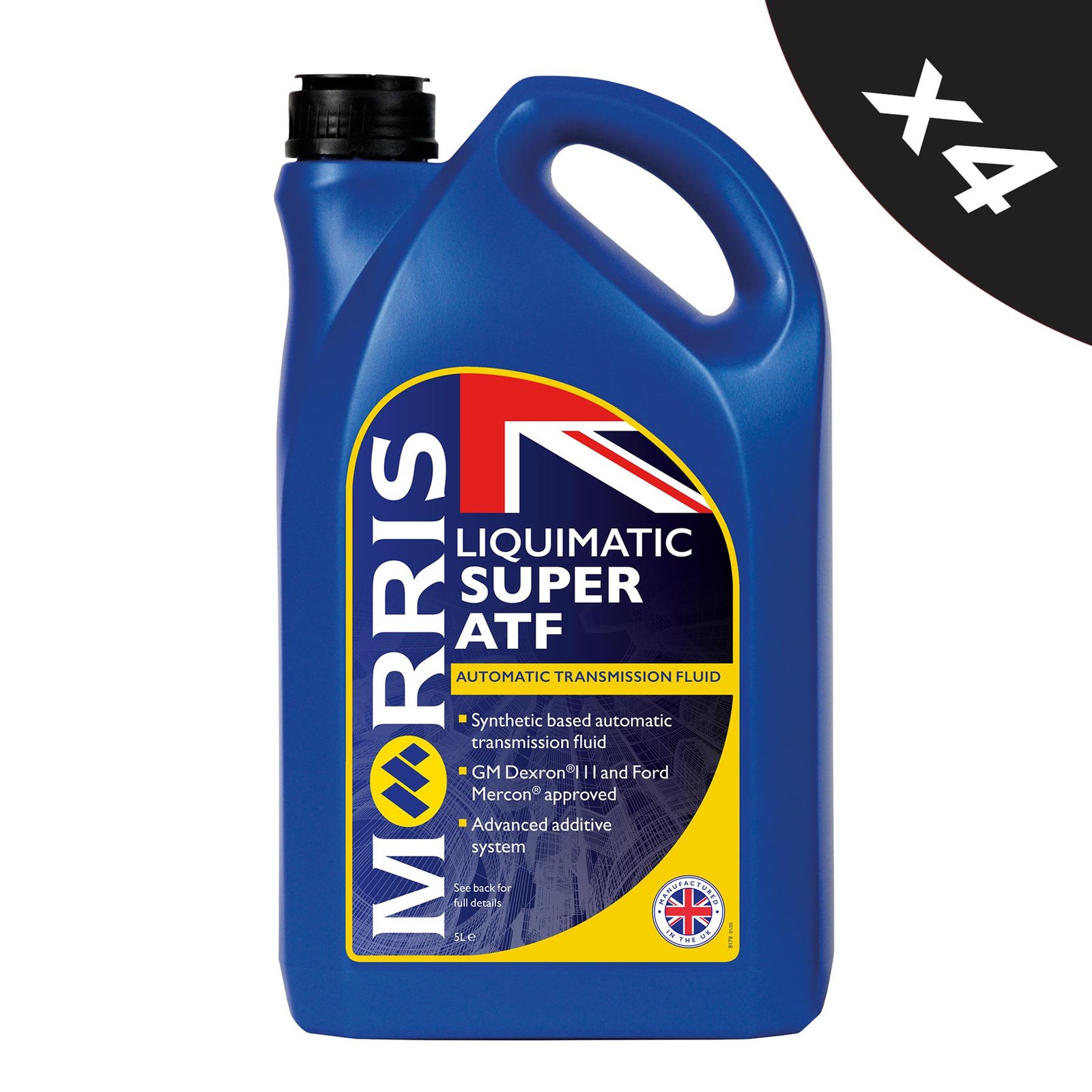 4x MORRIS Liquimatic Super ATF Automatic Transmission Fluid - 5 L Ford Mercon