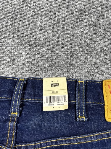 Levis 501 Jeans Mens 38x32 Blue Original Fit Straight Leg Button Fly Denim New - Picture 7 of 9