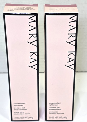 2 Mary Kay Extra Emollient Night Cream NEW FULL Size FREE SHIPPING 2 Boxes