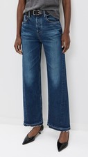 MOUSSY VINTAGE Espanola Wide-Leg Released Hem Jeans in Blue 25 370