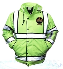 Large KwikSafety MARSHAL Hi Vis ANSI Class 3 Safety Jacket Waterproof ID KS5511