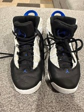 Nike Air Jordan 6 Rings White Game Royal Black GS Size 2Y Youth Sneakers 323432