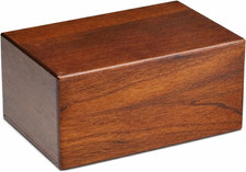 Handmade Wooden Urn Box for Human Ashes  Cremation Funeral Pet Memorial Urn  D