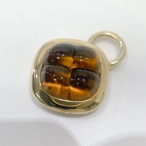 AUTH POMELLATO CITRINE PENDANT TOP AU750 18K YELLOW GOLD WOMEN'S JEWELRY F/S