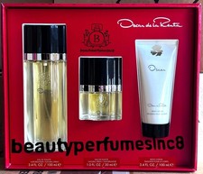 OSCAR DE LA RENTA FOR WOMEN 3PC PERFUME GIFT SET BRAND NEW IN BOX