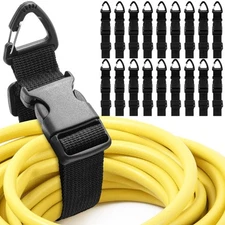 9 Pack 17 Inch Adjustable Extension Cord Holder Organizer with Triangle Clips...