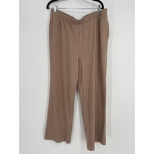 NWT J.Crew Pants Womens L Brown Cloud Spun Wide Leg Elastic Waist Knit