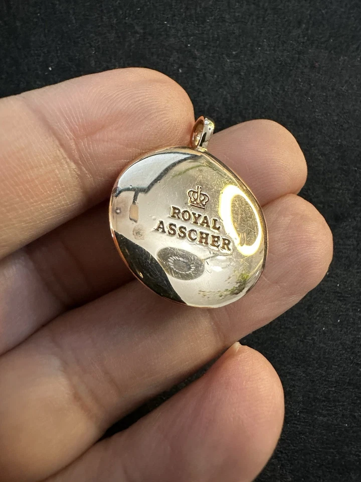 Royal Asscher Shining Stars Anhänger Floating Diamonds & Sapphire Dome Boxed &COA - Bild 4 von 4