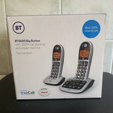 BT BT4600 Big Button Cordless Phone w/ Answering System, Call Block, 2 Handsets