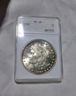 1886 $1 Morgan Silver Dollar MS-64 Old ANA Holder PQ